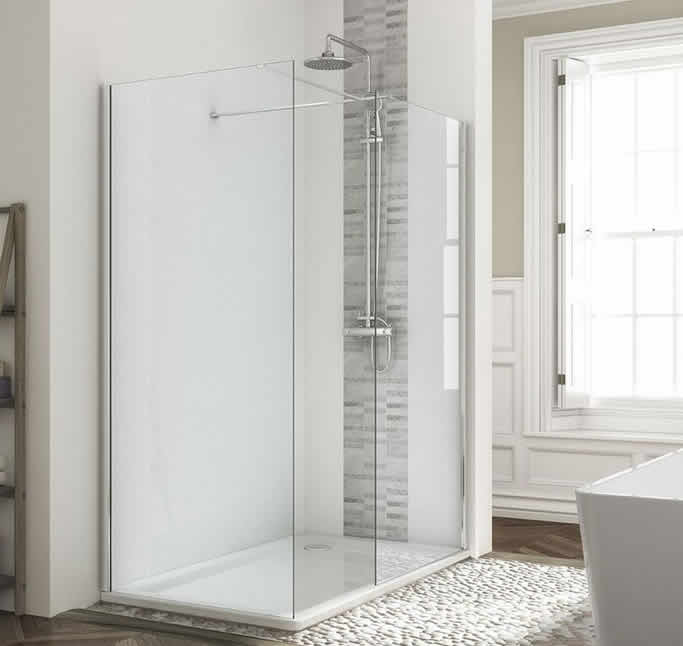 WR8 Wetroom Panel With Side Panel
