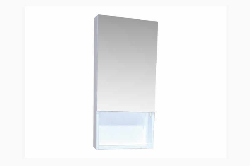 Quattro 400 Mirror Cabinet White